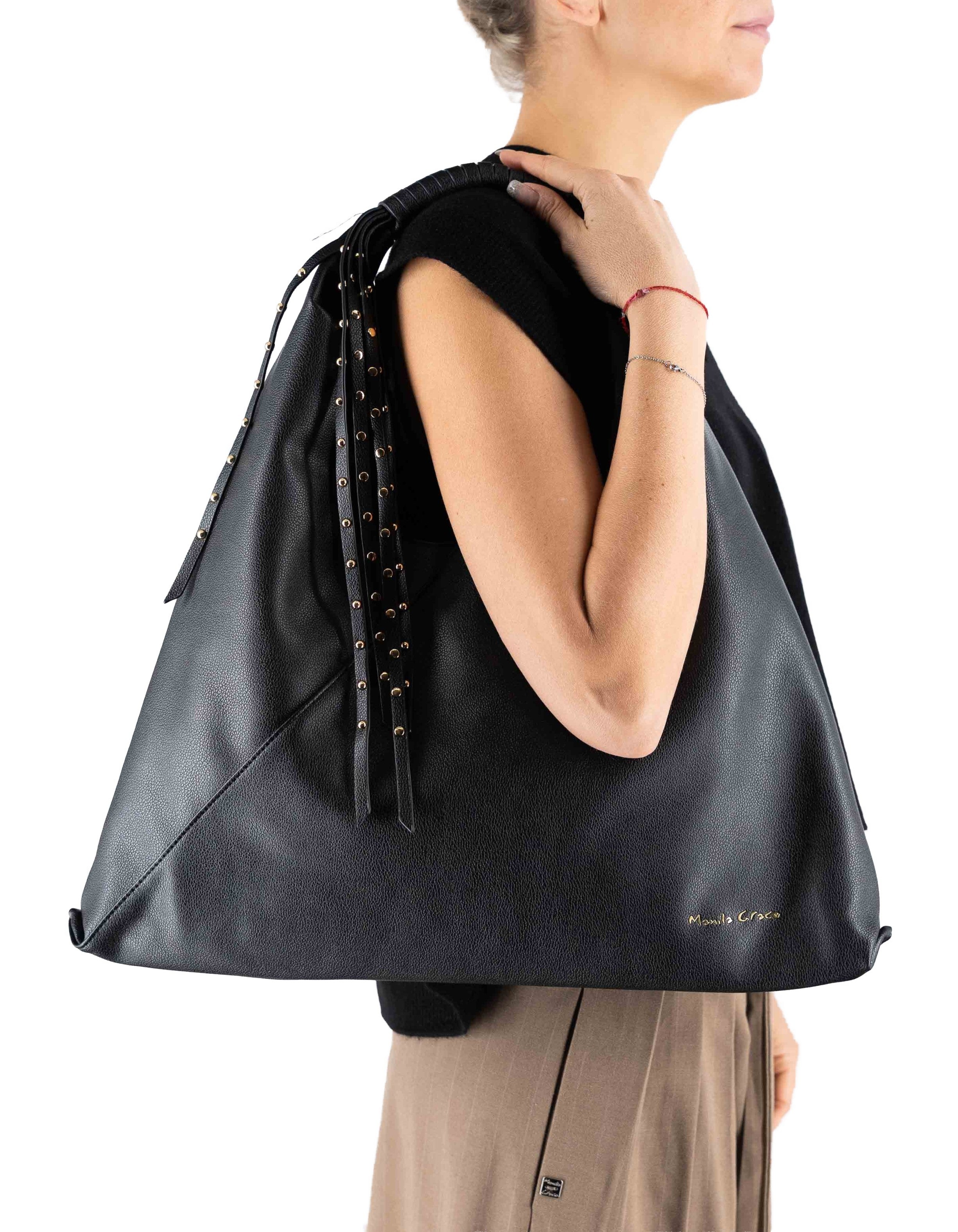 Manila Grace Sac Bag Frange Nero – dettaglio prodotto 4 – Master SKU MNG_B827EU_MA001
