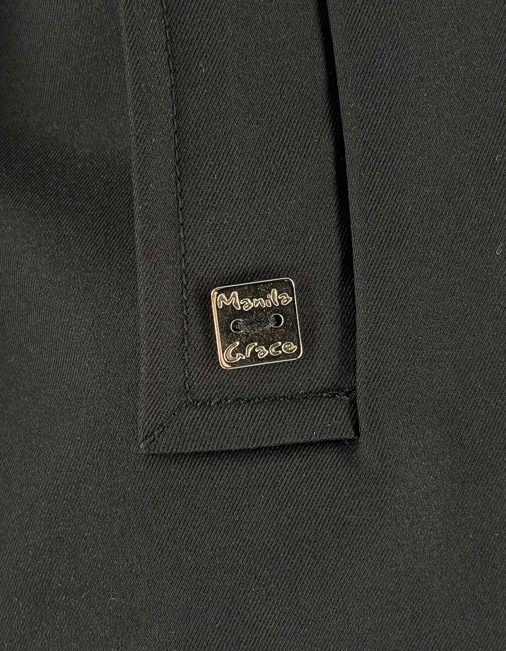 Manila Grace Trench Corto Ma001 Nero – dettaglio prodotto 5 – Master SKU MNG_K082PU_MA001_NERO