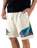 Marcelo Burlon - County Of Milan Bermuda In Felpa White Royal Wings – vista principale – Master SKU MBU_S6CMMABE026_412
