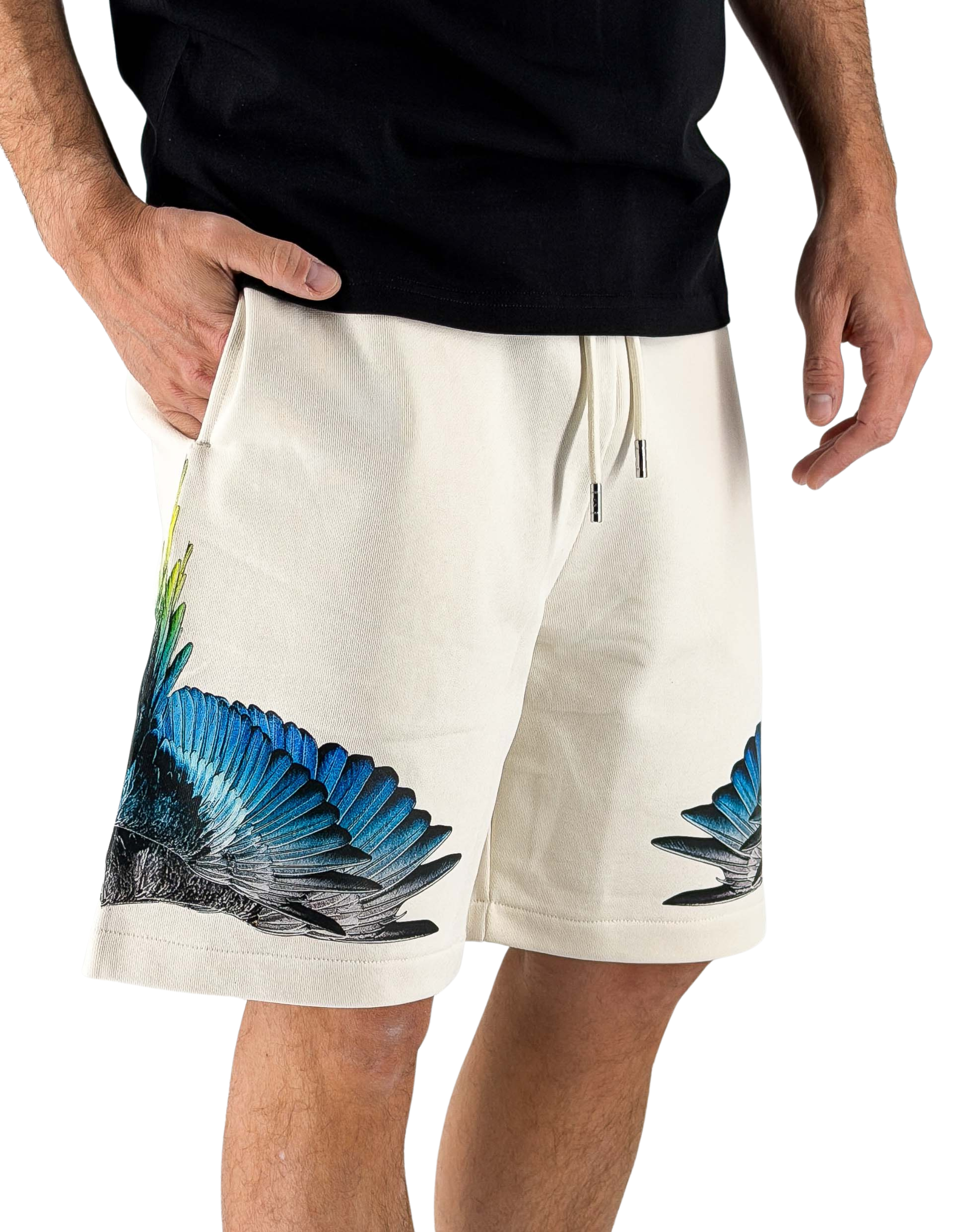 Marcelo Burlon - County Of Milan Bermuda In Felpa White Royal Wings – dettaglio prodotto 3 – Master SKU MBU_S6CMMABE026_412