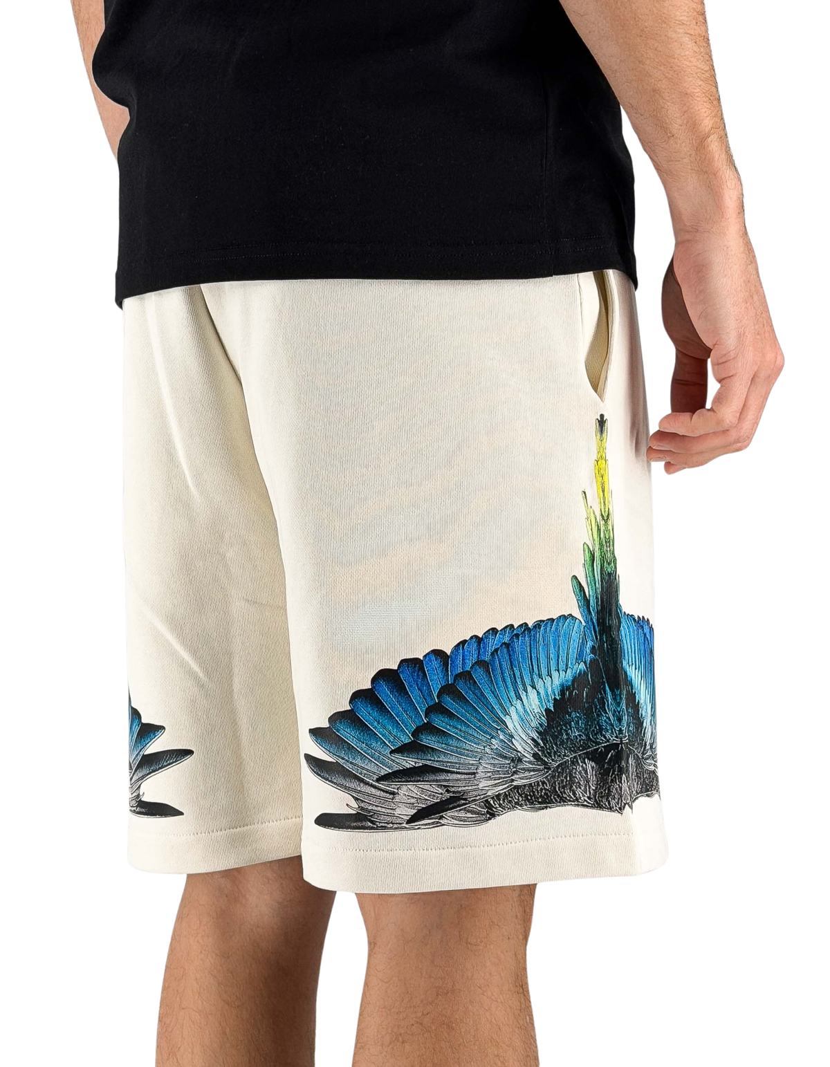 Marcelo Burlon - County Of Milan Bermuda In Felpa White Royal Wings – dettaglio prodotto 4 – Master SKU MBU_S6CMMABE026_412