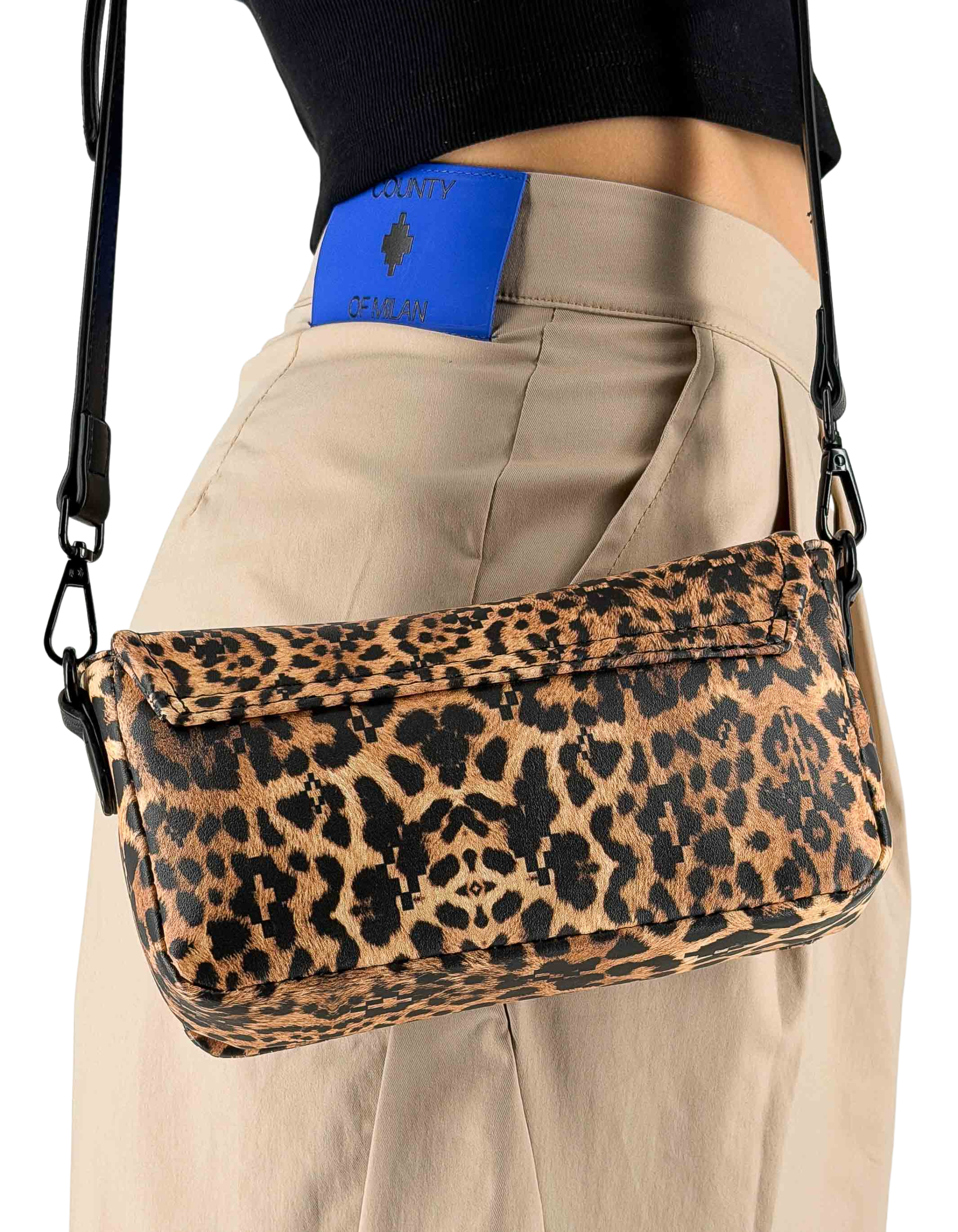 Marcelo Burlon - County Of Milan Borsetta Mini Bag Black Leopard – dettaglio prodotto 3 – Master SKU MBU_COMAS260417UNICA0931_UNICABLACK_LEOPARD