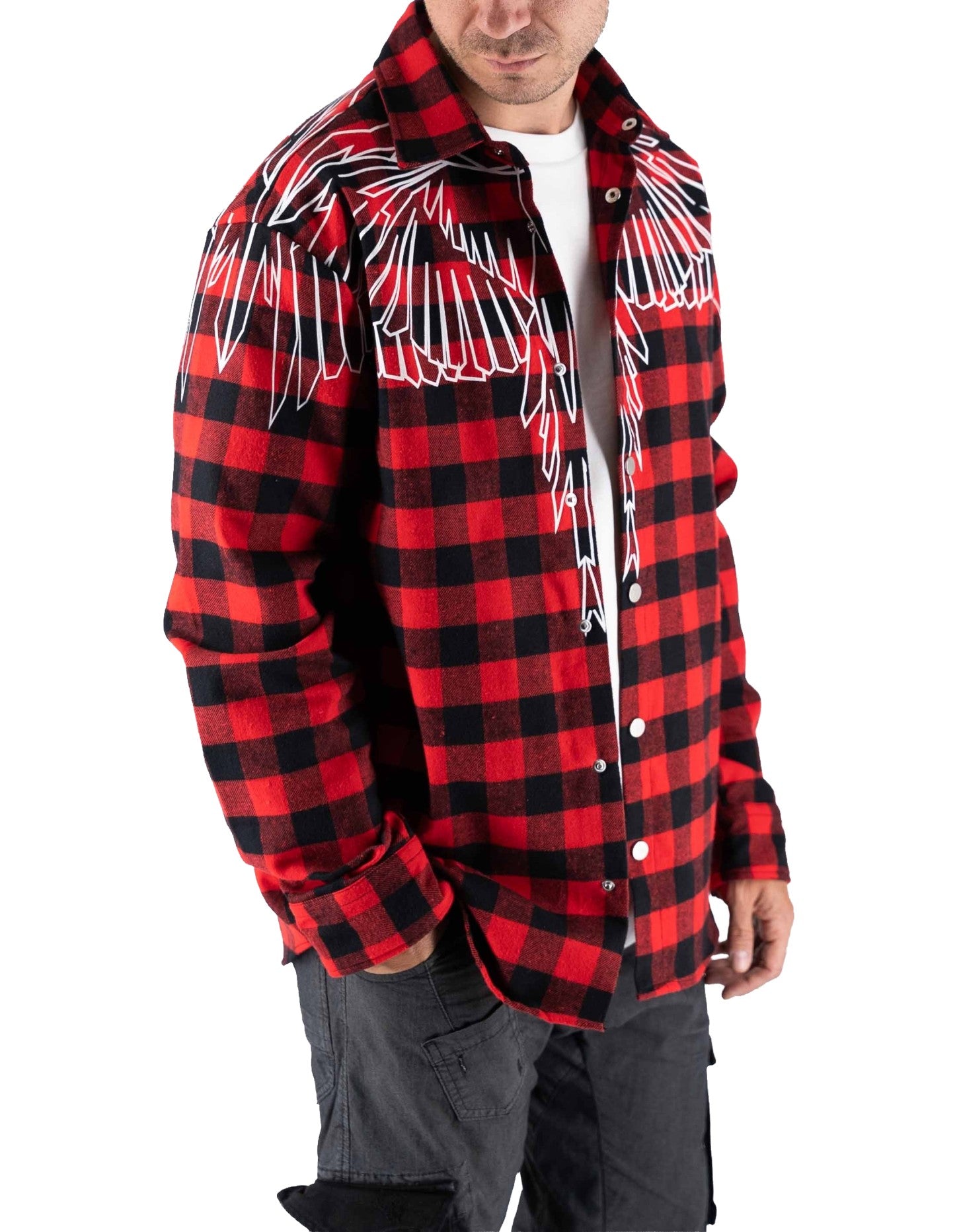 Marcelo Burlon - County Of Milan Camicia In Flanella Check Rosso – dettaglio prodotto 2 – Master SKU MBU_F5CAMASI032_040