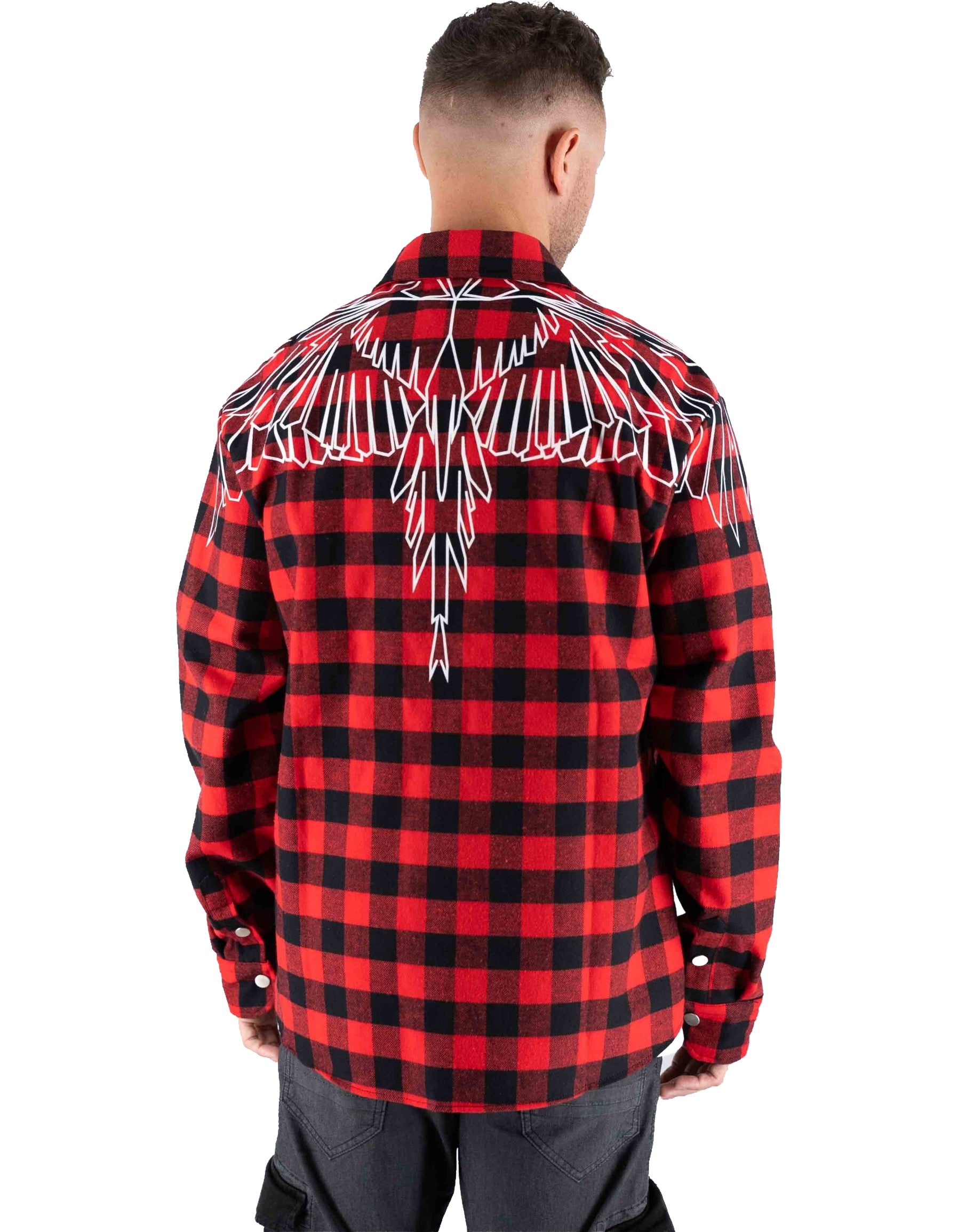 Marcelo Burlon - County Of Milan Camicia In Flanella Check Rosso – dettaglio prodotto 3 – Master SKU MBU_F5CAMASI032_040