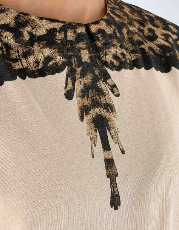 Marcelo Burlon - County Of Milan Canotta Donna Wings Leo In Cotone, Beige – dettaglio prodotto 2 – Master SKU MBU_26ECM30167_BEIGE