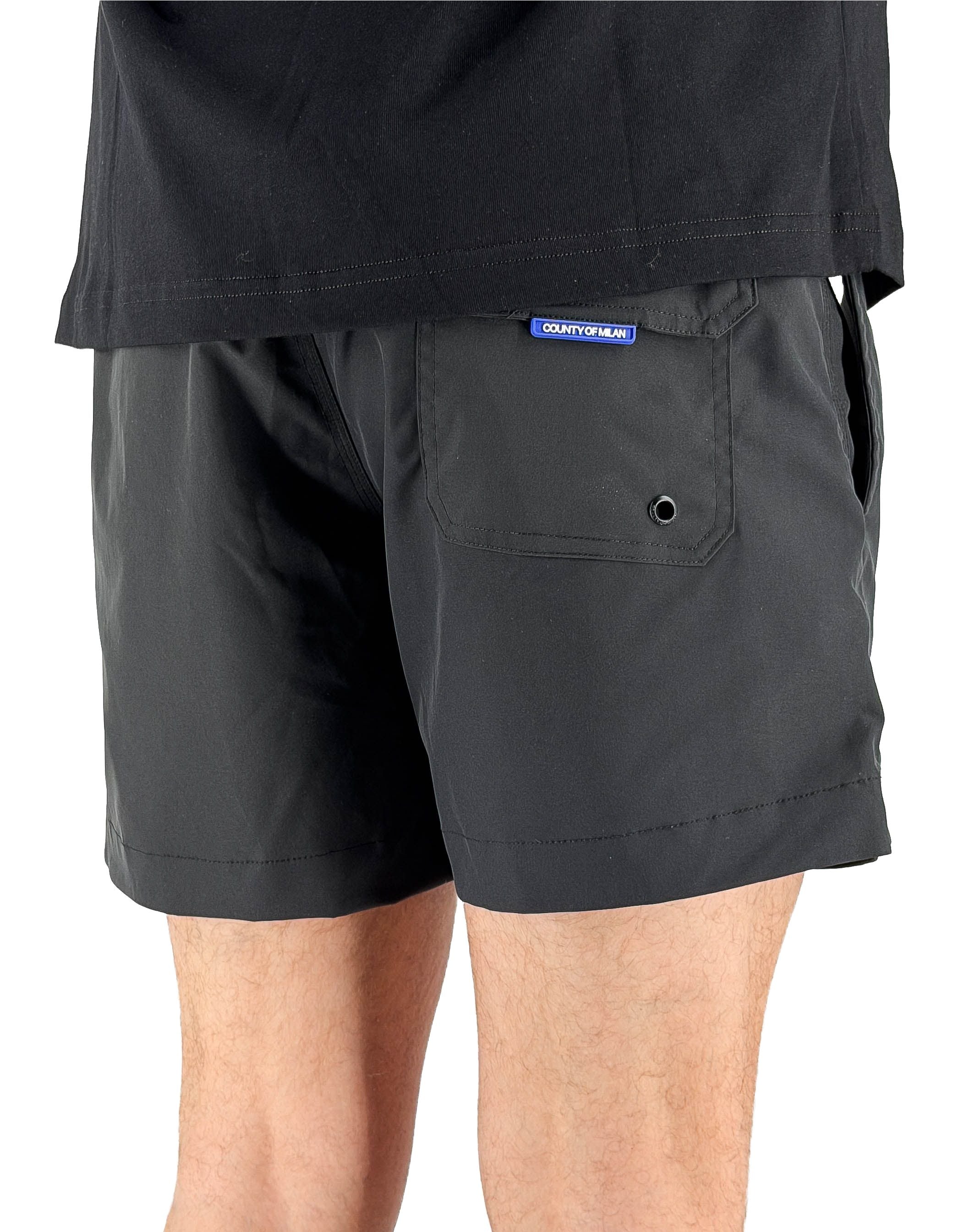 Marcelo Burlon - County Of Milan Costume Con Ricamo Logo 14 Inc Nero – dettaglio prodotto 2 – Master SKU MBU_COMAS2606000151_BASIC_SHORTS_14_INC