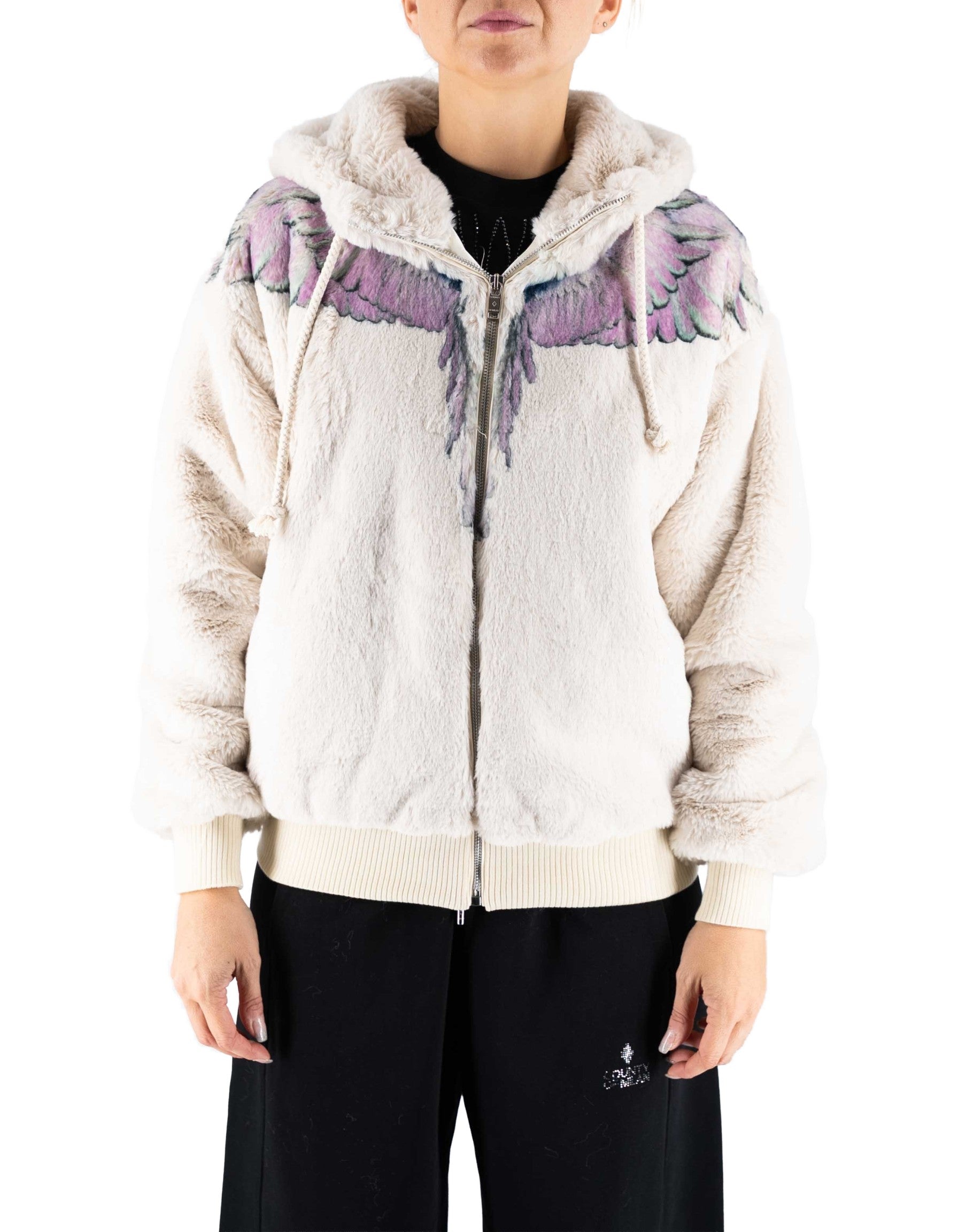 Marcelo Burlon - County Of Milan Eco Pelliccia Donna Latte-pink Wings – dettaglio prodotto 4 – Master SKU MBU_25ICM30005_LATTE-PINK_WINGS