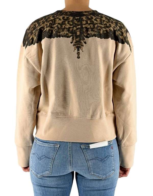 Marcelo Burlon - County Of Milan Felpa Donna Wings Leo In Cotone, Beige – dettaglio prodotto 4 – Master SKU MBU_26ECM30169_BEIGE