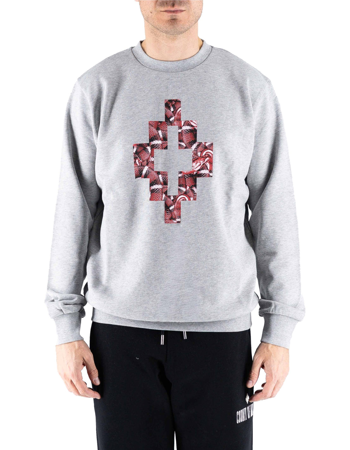 Marcelo Burlon - County Of Milan Felpa Girocollo Snake Grigio – dettaglio prodotto 4 – Master SKU MBU_F5CAMASW035_101