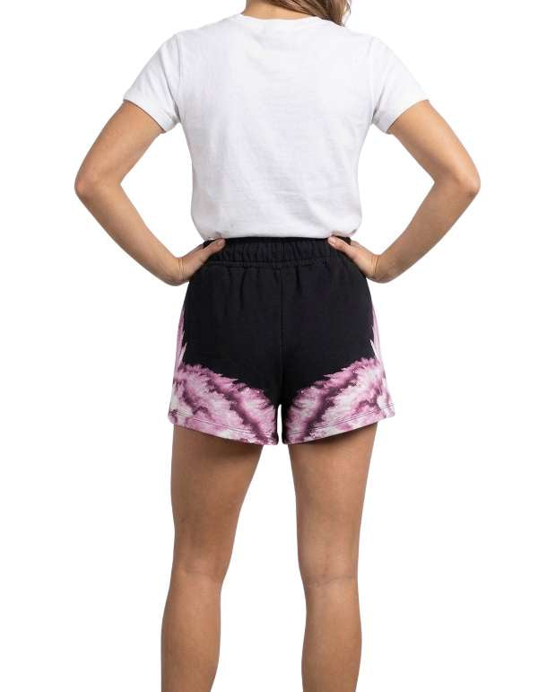 Marcelo Burlon - County Of Milan Short Donna In Felpa Nero wings Pink Explosion – dettaglio prodotto 4 – Master SKU MBU_26ECM30105_NERO_WINGS_PINK_EXPLOSION