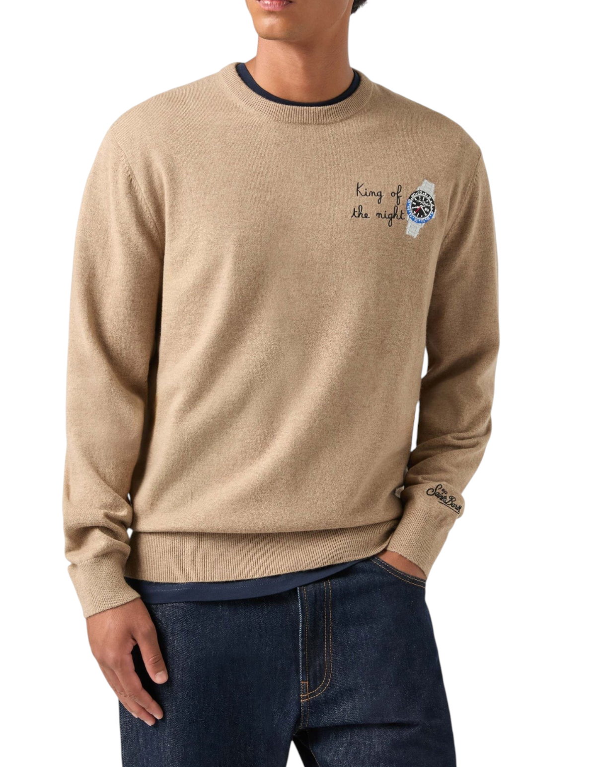 Maglione Heron Light King of Night MC2 Saint Barth - indossato