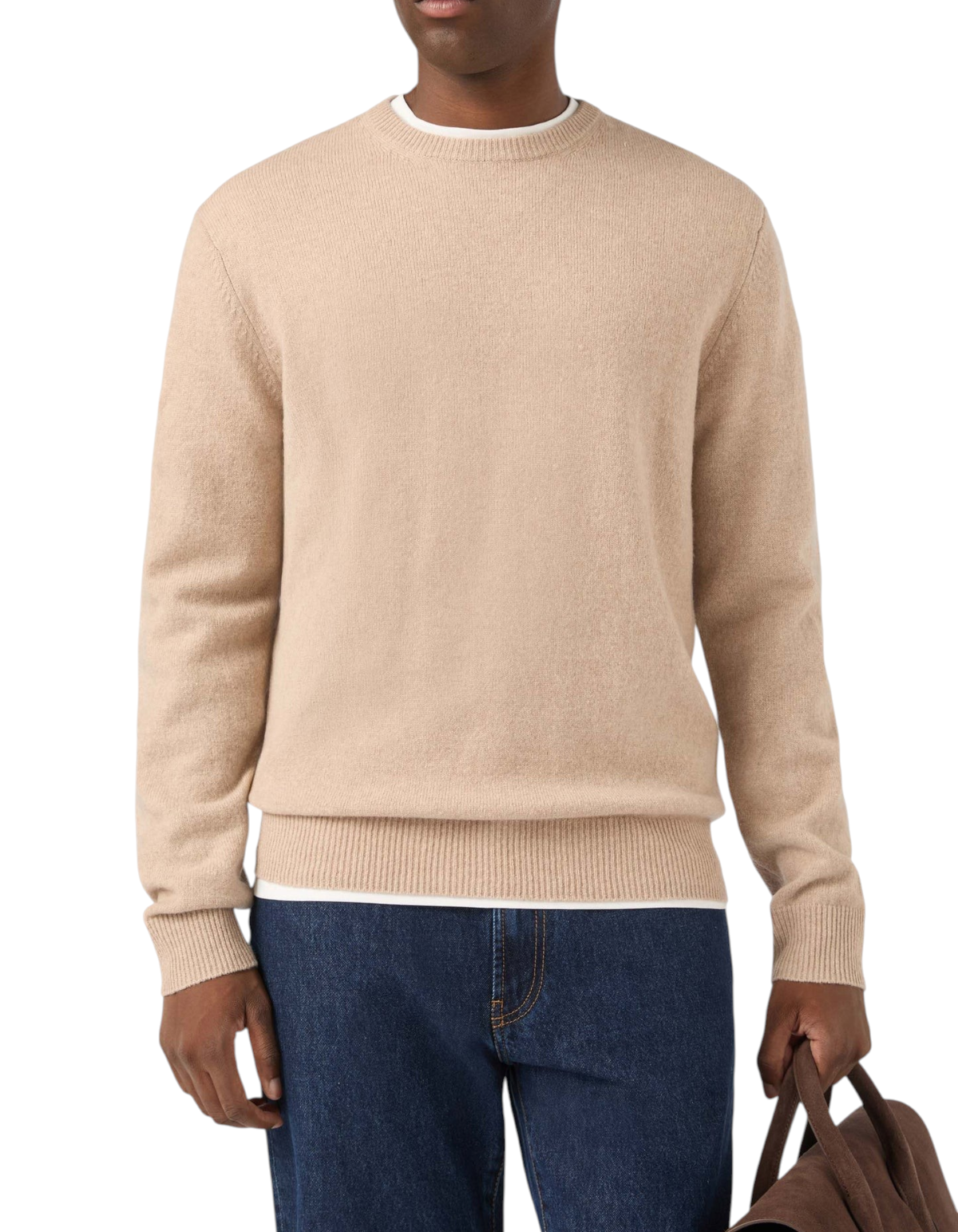 Maglione Regent Lambswool beige MC2 Saint Barth - indossato