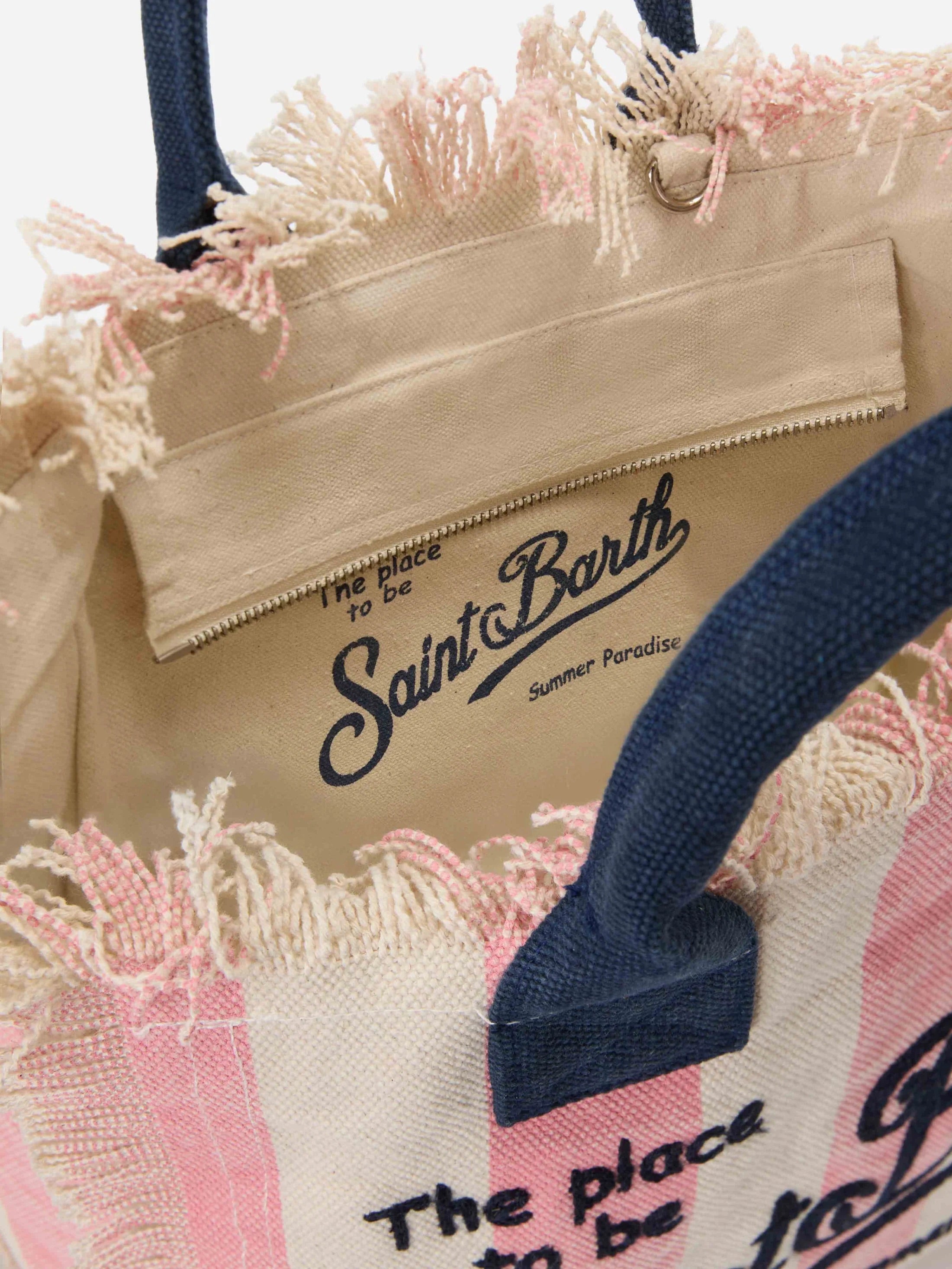 MC2 Saint Barth Borsa a Mano con Tracolla Colette A Righe Rosa Tina 2161 Emb – dettaglio prodotto 2 – Master SKU MC2_COL0001_02626L