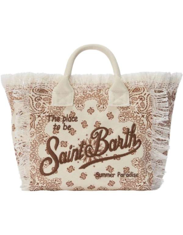 MC2 Saint Barth Borsa a Mano con Tracolla Colette Bandana Round Beige 10 Emb – vista principale – Master SKU MC2_COL0001_02565L