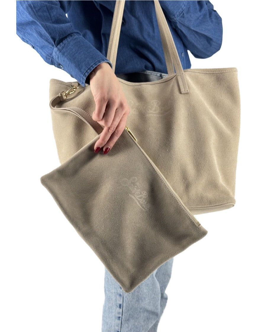 MC2 Saint Barth Borsa City Bag Suede Beige – dettaglio prodotto 5 – Master SKU MC2_CB0003_00102L