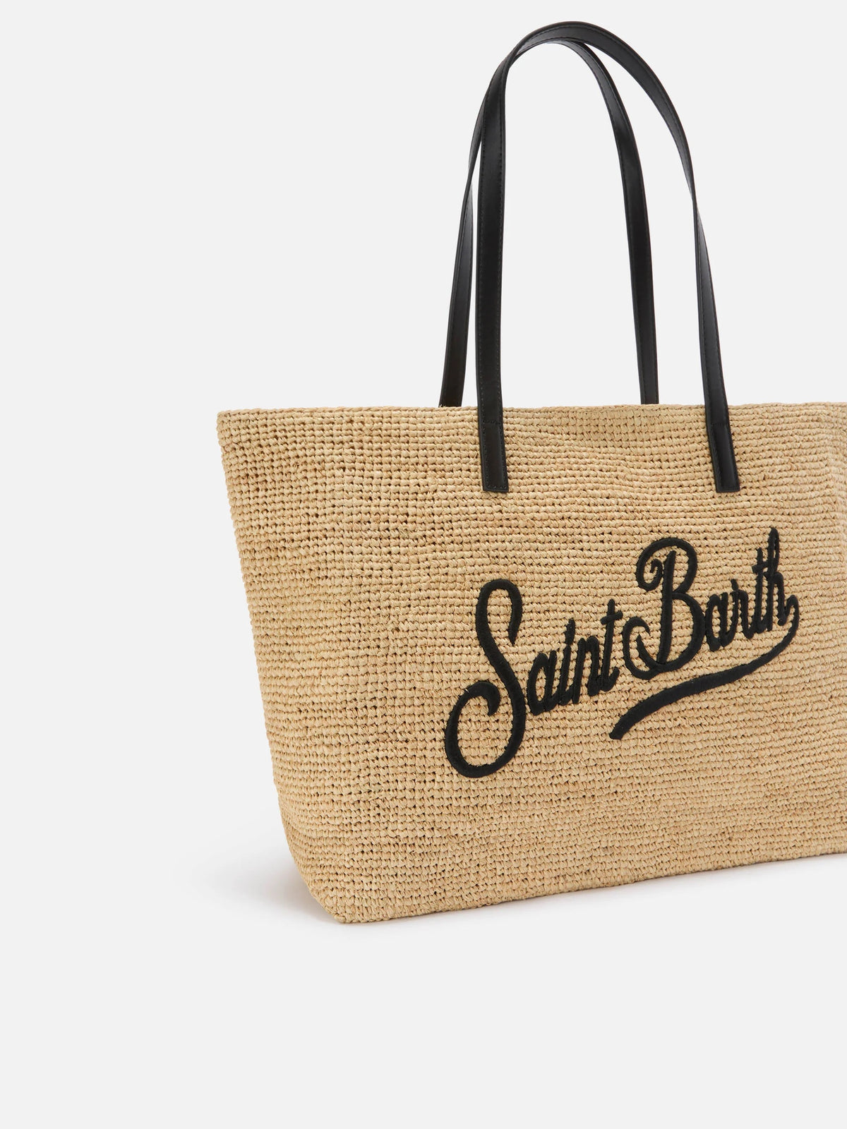 MC2 Saint Barth Borsa City In Raffia Con Ricamo Nero 1100 Emb – dettaglio prodotto 3 – Master SKU MC2_RAFC001_00421L