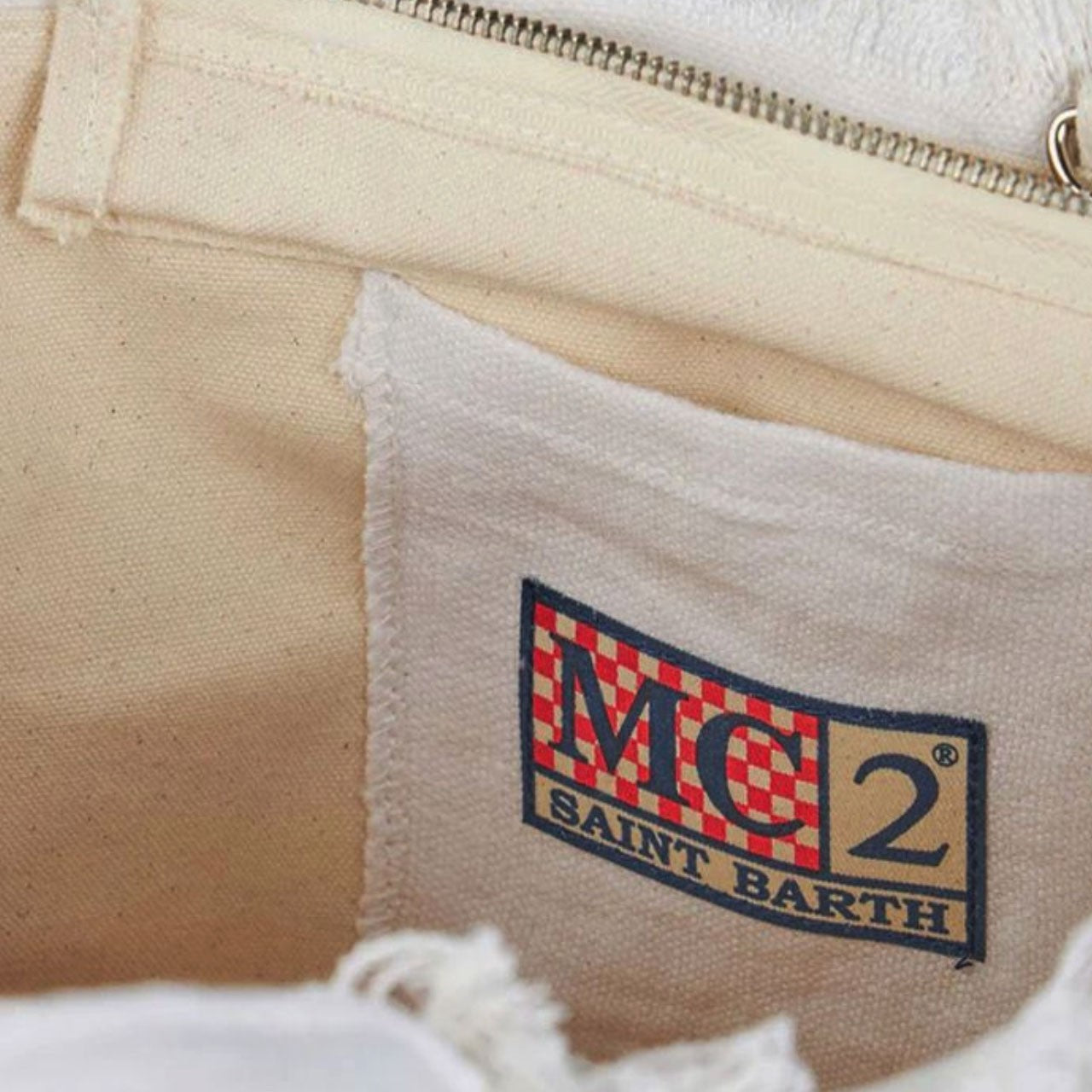 MC2 Saint Barth Borsa Colette In Lino Panna – dettaglio prodotto 2 – Master SKU MC2_COL0018 00274H