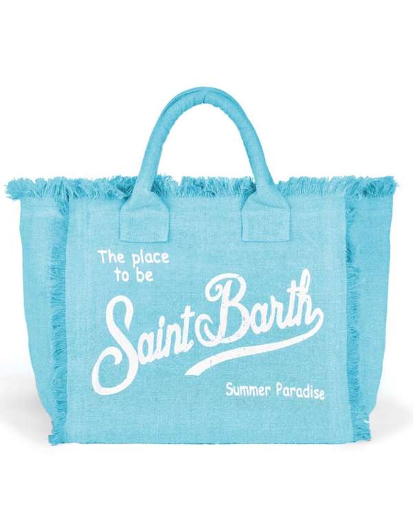 MC2 Saint Barth Borsa Vanity In Lino Azzurro – vista principale – Master SKU MC2_VANI022 00318H