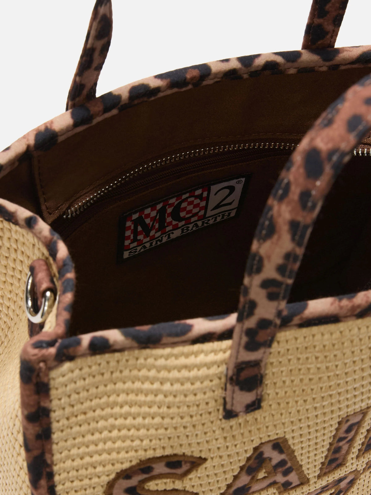 MC2 Saint Barth Borsa Vivian Mid Straw Leopard Patch Leopard 18 – dettaglio prodotto 3 – Master SKU MC2_VVID001_00369L