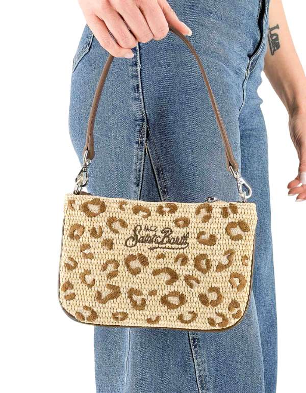MC2 Saint Barth Borsetta Parisienne Mini Straw Leopard 18 Emb – dettaglio prodotto 3 – Master SKU MC2_PARM002_00349L