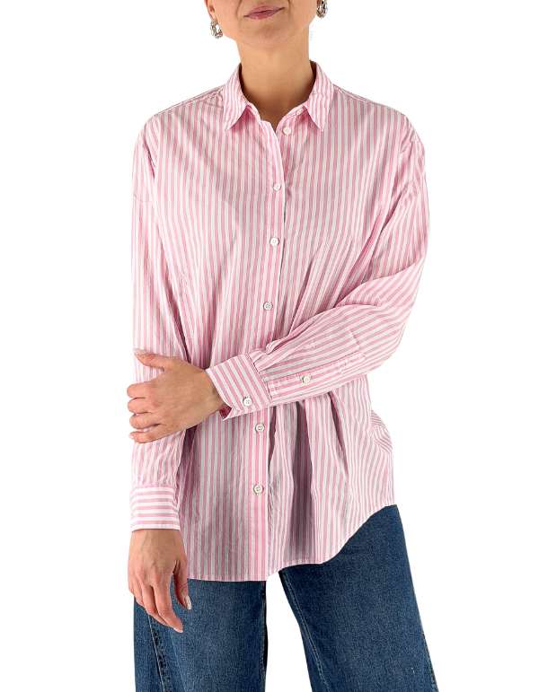 MC2 Saint Barth Camicia A Righe Rosa Brigitte Beach Stripes V 21 – vista principale – Master SKU MC2_BRIG001_01365L