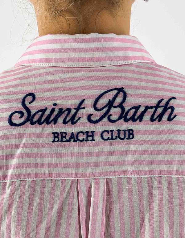 MC2 Saint Barth Camicia A Righe Rosa Brigitte Beach Stripes V 21 – dettaglio prodotto 2 – Master SKU MC2_BRIG001_01365L