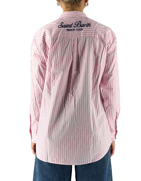 MC2 Saint Barth Camicia A Righe Rosa Brigitte Beach Stripes V 21 – dettaglio prodotto 3 – Master SKU MC2_BRIG001_01365L