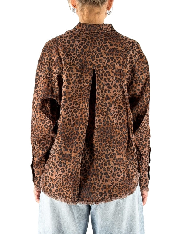 MC2 Saint Barth Camicia Cristal Linen Sand Leopard 19 Fringe – dettaglio prodotto 3 – Master SKU MC2_CYS0001_07842L
