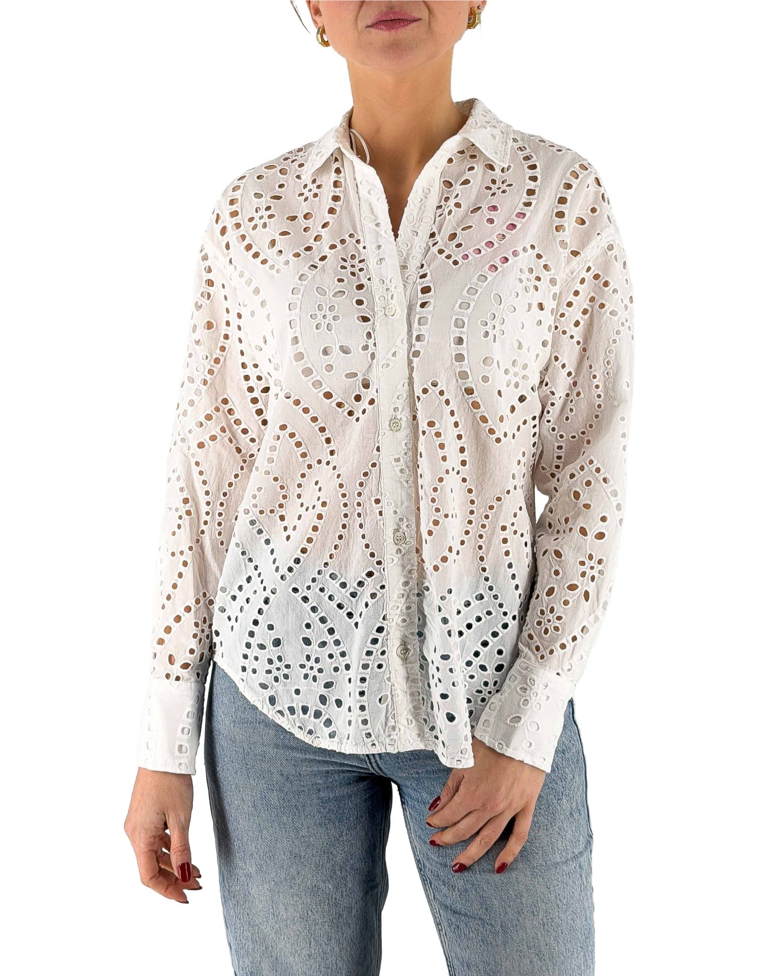 MC2 Saint Barth Camicia Cristal Sangallo Linewave Embry Bianco – vista principale – Master SKU MC2_CYS0001_01000L