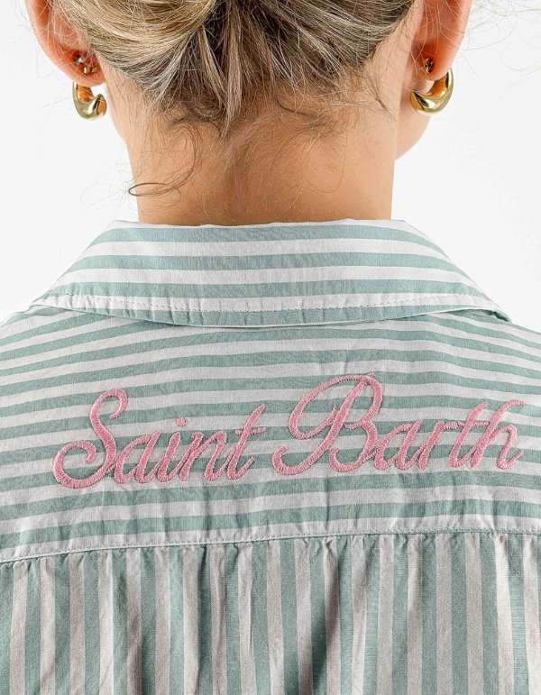 MC2 Saint Barth Camicia Donna Meredith Cotton Sb Stripes V 53 Emb – dettaglio prodotto 2 – Master SKU MC2_MDH001_00722L