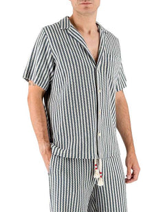 MC2 Saint Barth Camicia Hawaiian Kalea In Crochet Stripes V 33 – vista principale – Master SKU MC2_KALE003_08241L