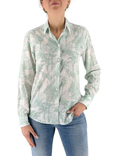 MC2 Saint Barth Camicia Meredith Sangallo Wavy Daisy Jungle Oceani – vista principale – Master SKU MC2_MDH001_01086L