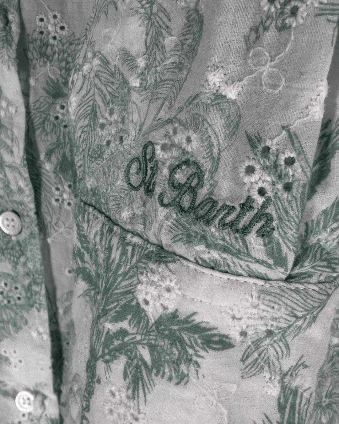 MC2 Saint Barth Camicia Meredith Sangallo Wavy Daisy Jungle Oceani – dettaglio prodotto 6 – Master SKU MC2_MDH001_01086L