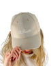 MC2 Saint Barth Cappellino Baseball Linen Vintage 11 Beige Emb – vista principale – Master SKU MC2_BASB0007_01257L
