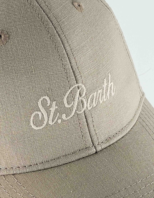 MC2 Saint Barth Cappellino Baseball Linen Vintage 11 Beige Emb – dettaglio prodotto 2 – Master SKU MC2_BASB0007_01257L