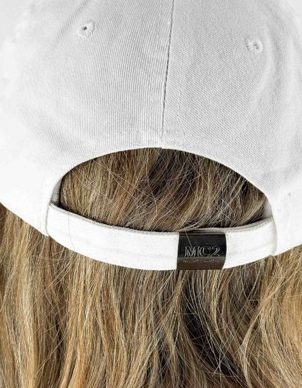 MC2 Saint Barth Cappellino Davis Bianco con visiera in Denim e logo ricamato – dettaglio prodotto 3 – Master SKU MC2_DAS0004_07565L
