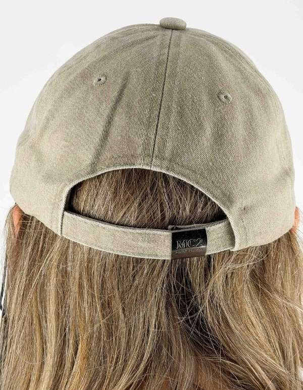 MC2 Saint Barth Cappellino Davis con visiera in Denim Beige con Logo ricamato – dettaglio prodotto 3 – Master SKU MC2_DAS0004_07566L
