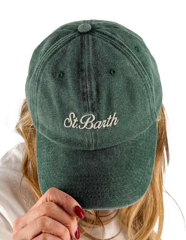 MC2 Saint Barth Cappellino Davis in Denim Verde – vista principale – Master SKU MC2_DAS0004_08157L