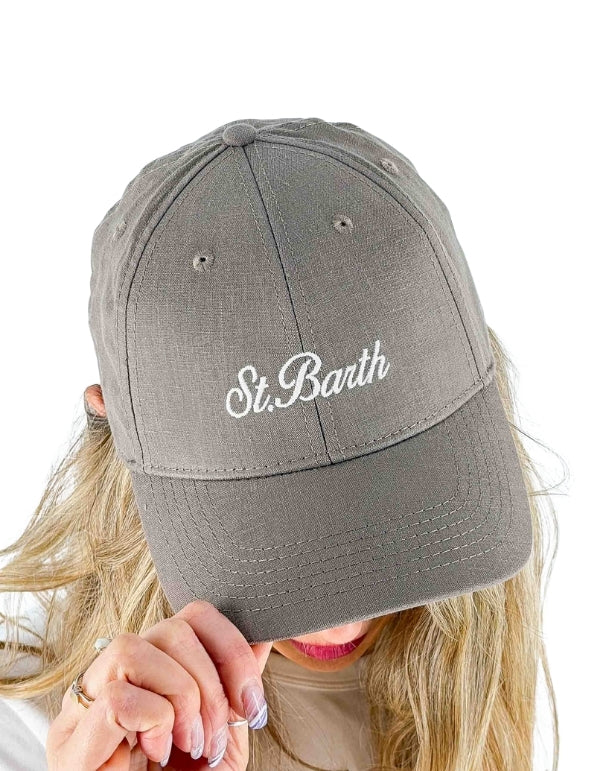 MC2 Saint Barth Cappello Baseball N Linen Vintage 13 Nut Emb – vista principale – Master SKU MC2_BASB0007_00620L