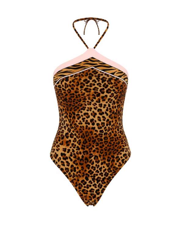 MC2 Saint Barth Foulard Bandeau One Piece Swimsuit Meryem Sand Leopard Foulard 1921 – dettaglio prodotto 5 – Master SKU MC2_MRYE001_09531L