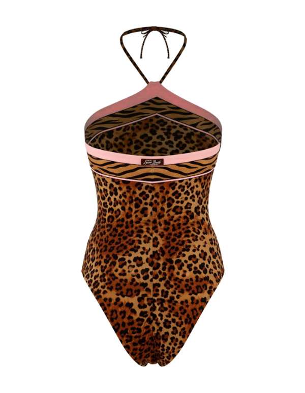 MC2 Saint Barth Foulard Bandeau One Piece Swimsuit Meryem Sand Leopard Foulard 1921 – dettaglio prodotto 7 – Master SKU MC2_MRYE001_09531L