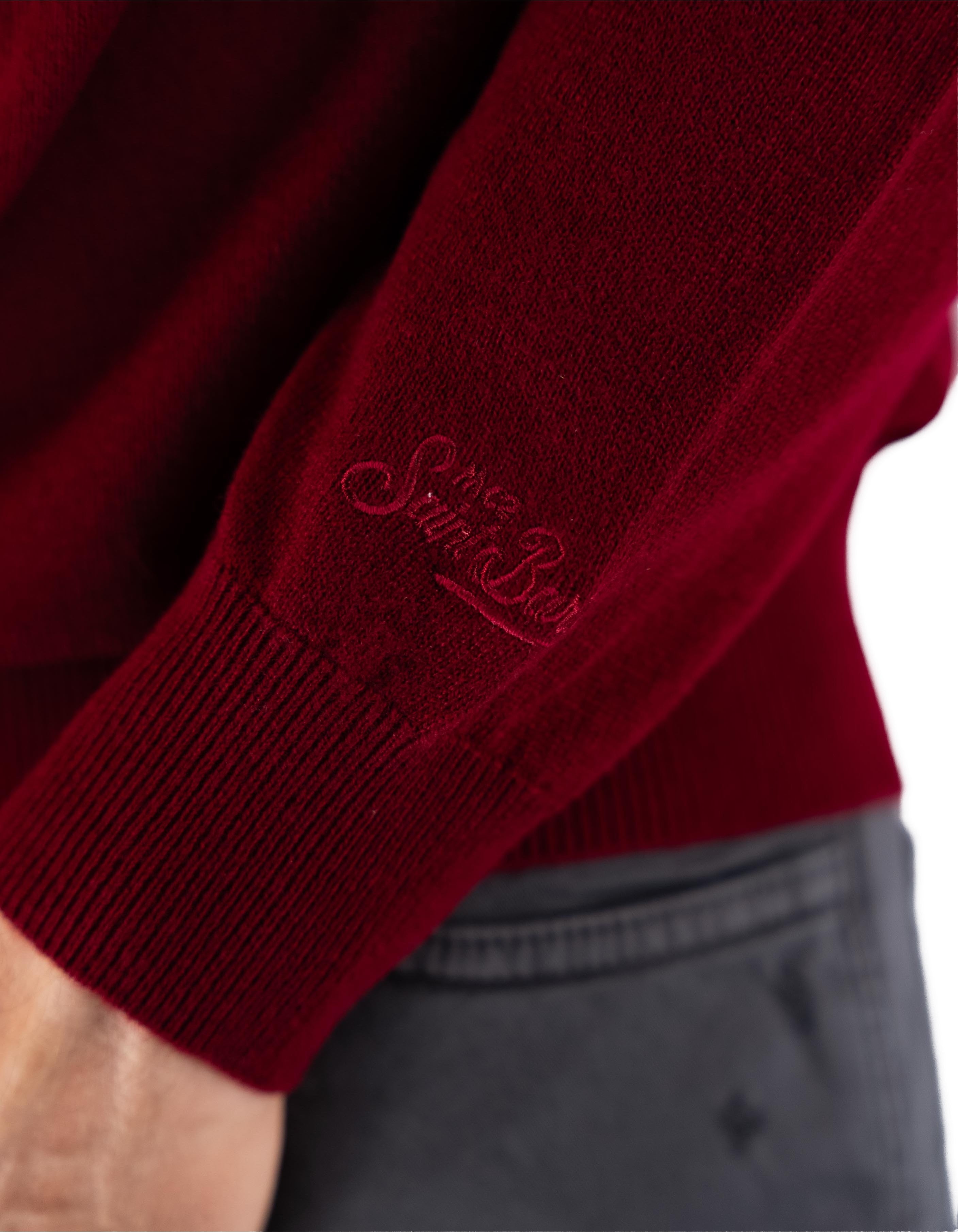 MC2 Saint Barth Maglia Regent Merino Cashmere Bordeaux – dettaglio prodotto 2 – Master SKU MC2_REGE008_00043I