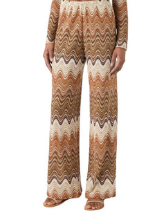 MC2 Saint Barth Pantalone Lungo Amalia in Raschel Degradè Marrone Sea Wave 18 – vista principale – Master SKU MC2_AML001_01846L