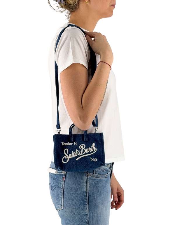 MC2 Saint Barth Phone Bag Denim – vista principale – Master SKU MC2_PHONE009_00436L