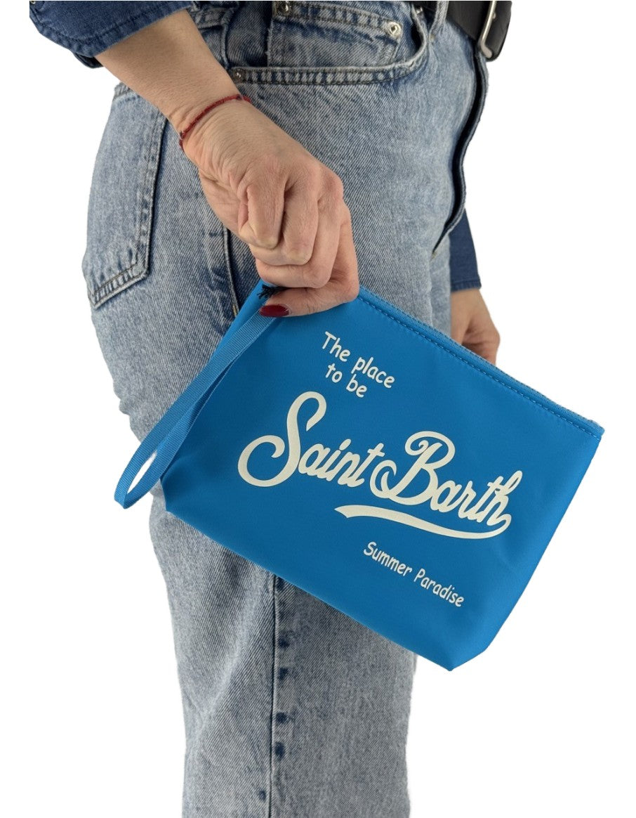 MC2 Saint Barth Pochette Aline Nylon 32 Turquoise – vista principale – Master SKU MC2_ALI0053_00584L