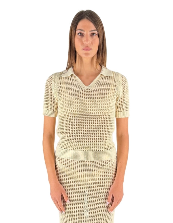 MC2 Saint Barth Polo Flora Mesh 11 Beige – vista principale – Master SKU MC2_FRL0001_00496L