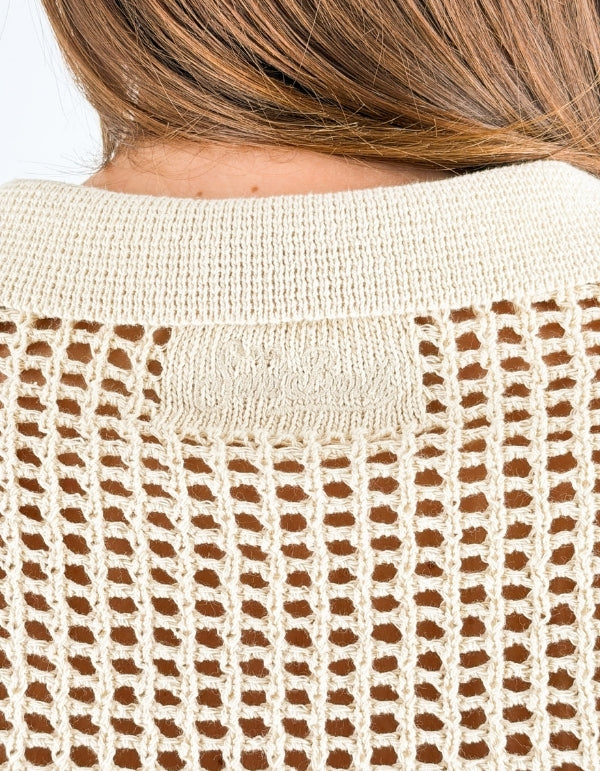 MC2 Saint Barth Polo Flora Mesh 11 Beige – dettaglio prodotto 3 – Master SKU MC2_FRL0001_00496L
