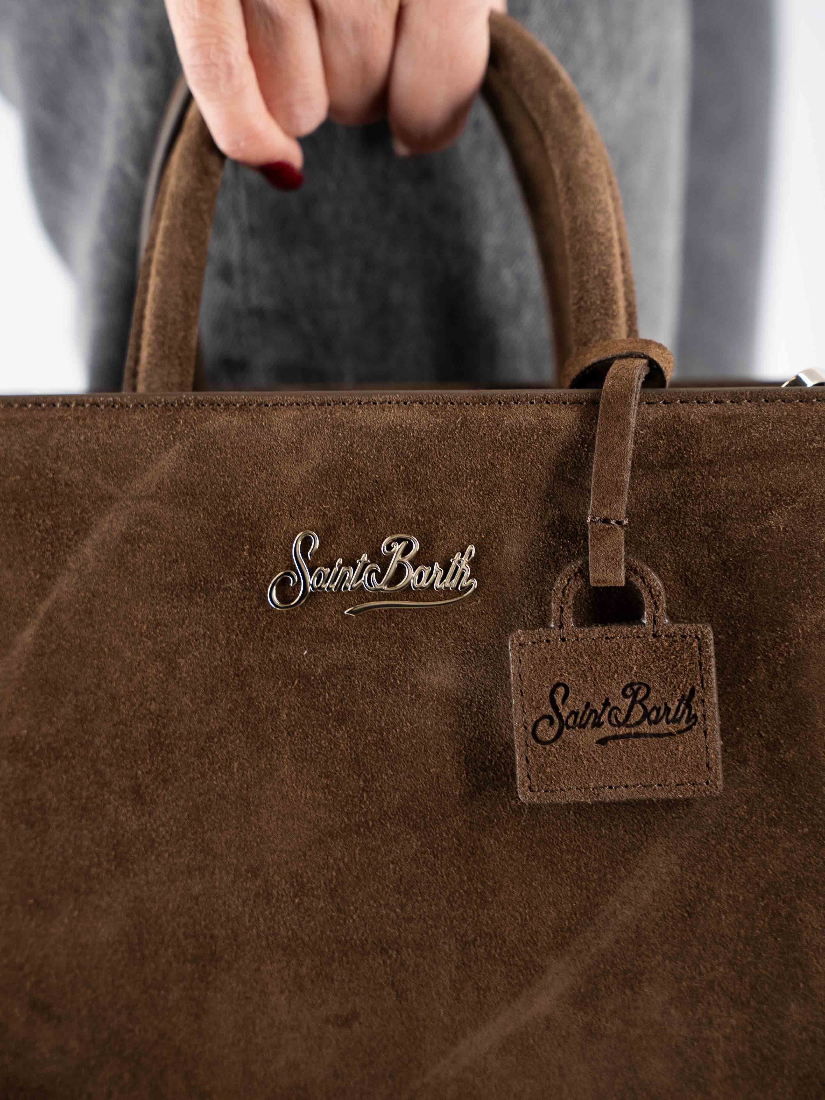 MC2 Saint Barth Shop Bag Midi Scamosciata Marrone – dettaglio prodotto 2 – Master SKU MC2_SHBM0001_00708I