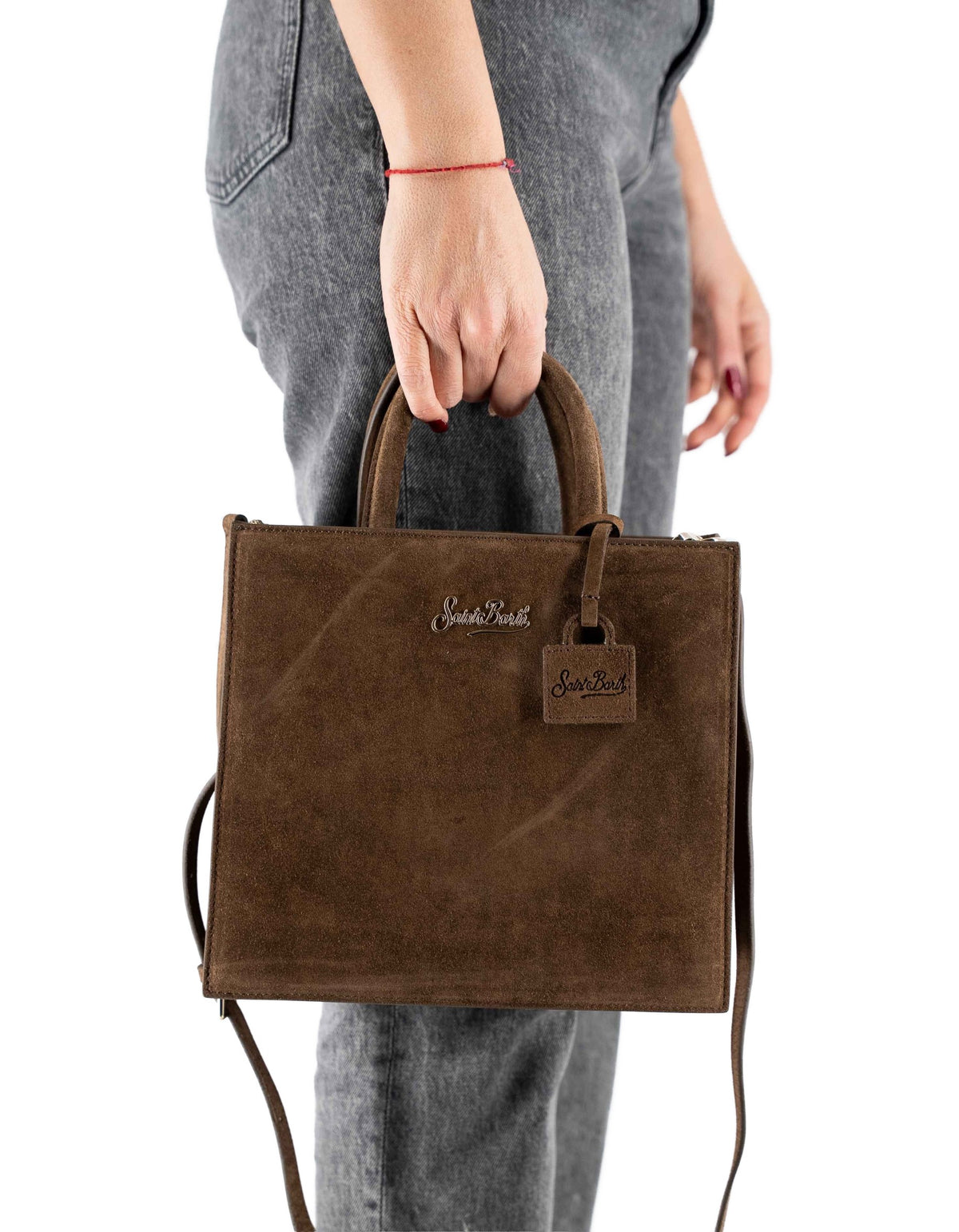 MC2 Saint Barth Shop Bag Midi Scamosciata Marrone – dettaglio prodotto 3 – Master SKU MC2_SHBM0001_00708I
