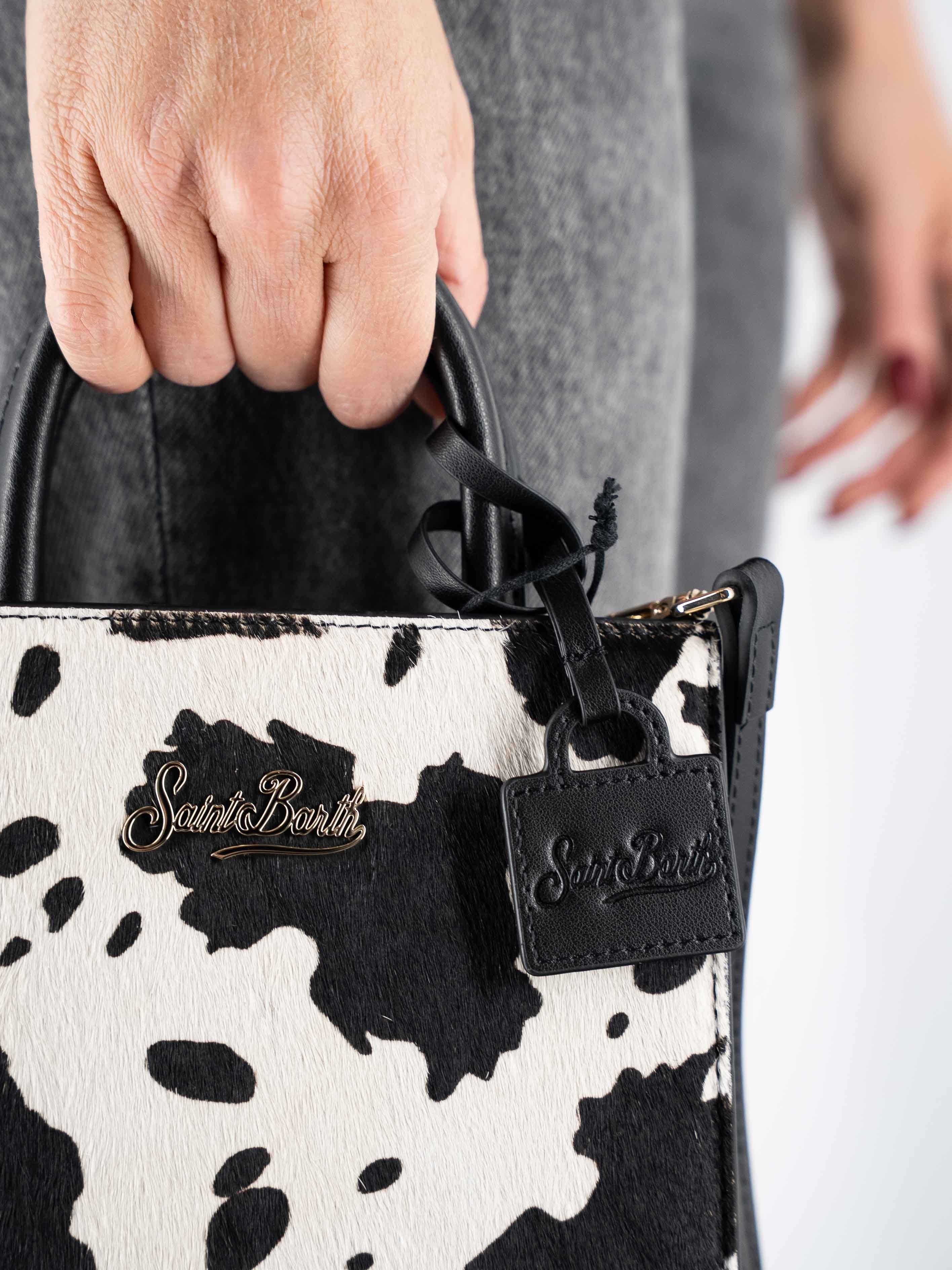 MC2 Saint Barth Shop Bag Mini In Cavallino Stampa Animalier Cow – dettaglio prodotto 2 – Master SKU MC2_SHBM0002_00509I